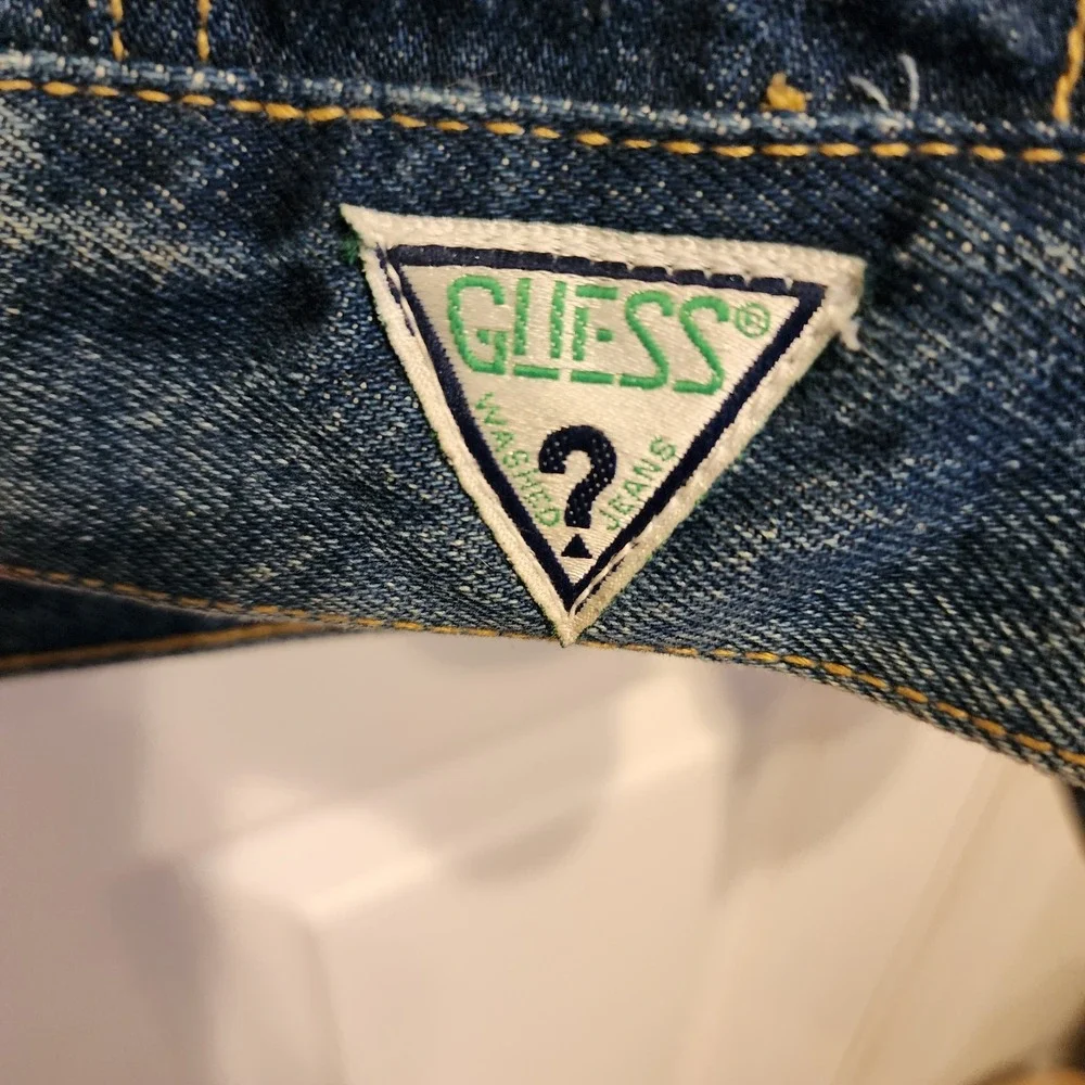Georges Marciano Guess Denim Blue Jean‎ Jacket/Coat Vintage Size 18. Sm-med? 80s